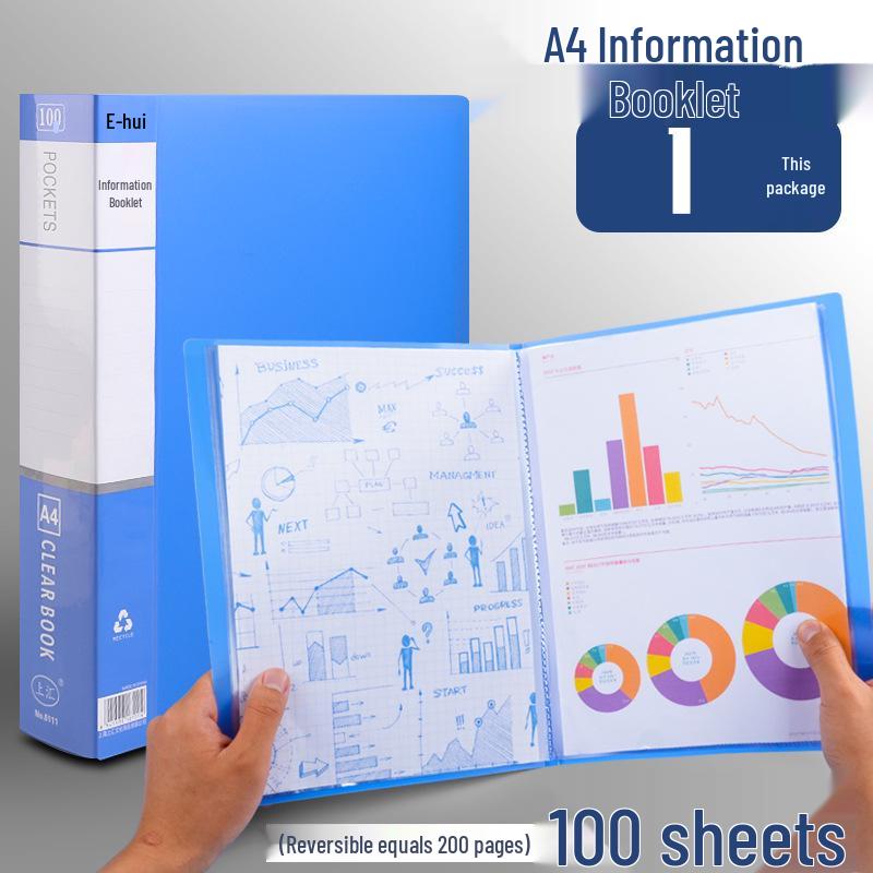 A4 Multi-Layer Transparent Document Folder for Office & Certificate Storage