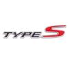 3D Metal Type S Type R Car Front Grill Rear Trunk Emblem Badge Sticker Decal For Honda Civic Typer TypeS CRV HRV Accord Fit QEM1