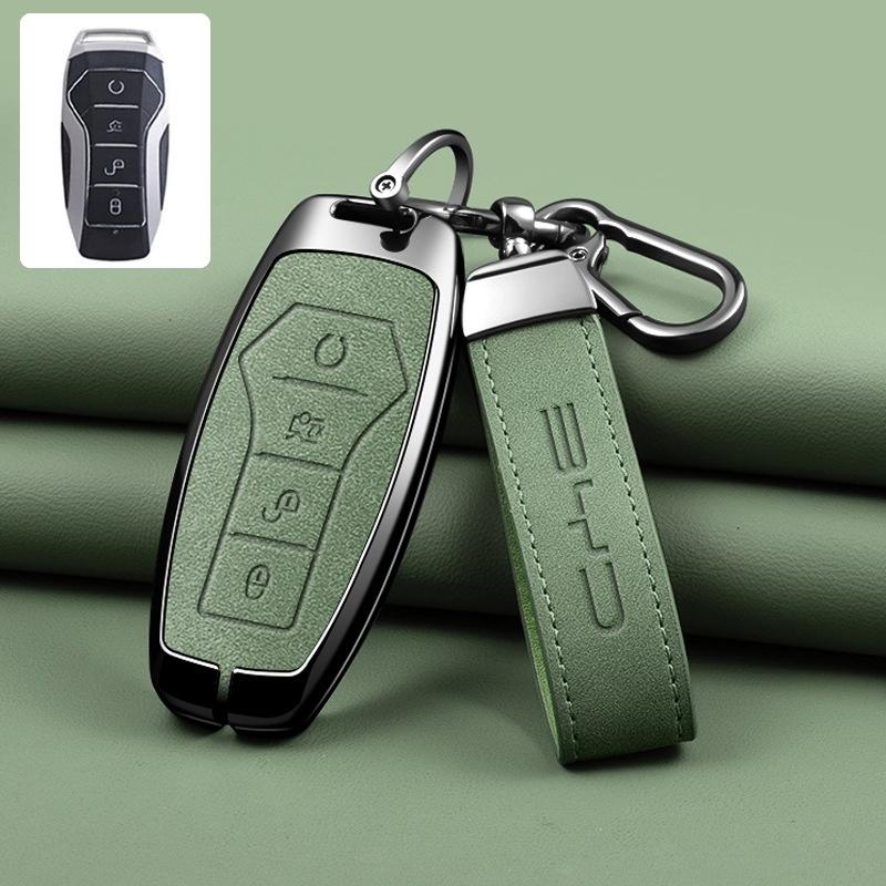 

Car Zinc Alloy Key Cover Case For BYD Song Plus Atto 3 Han EV Yuan Tang DM 2018 Qin Seal Dolphin E2 Keychain Interior Accessory
