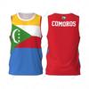 Men Basketball Sports Comoros Flag Running Fitness Multifunction Jersey Sleeveless Shirt Custom Name Nunber Exclusive