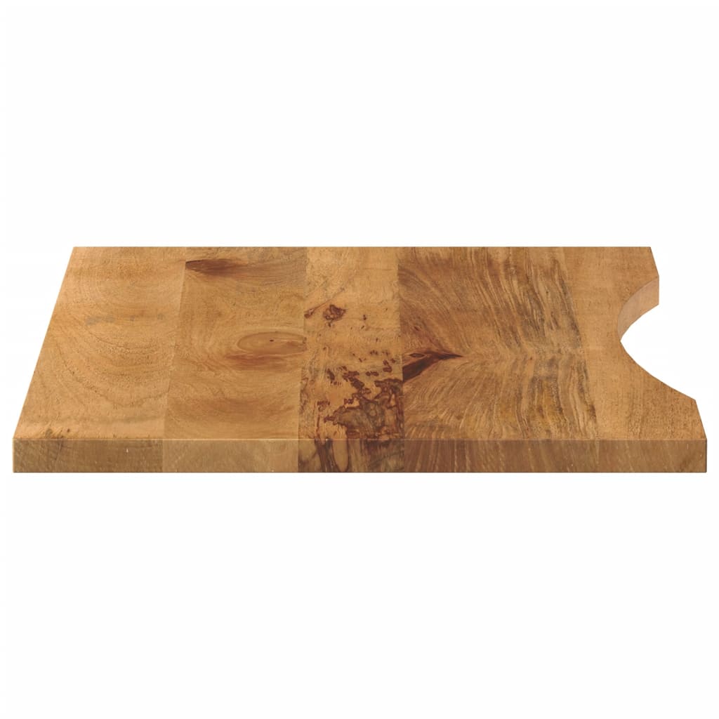 Vidaxl Blat Biurka, Z Wycięciem, 90X50X2,5 Cm, Surowe Drewno Mango