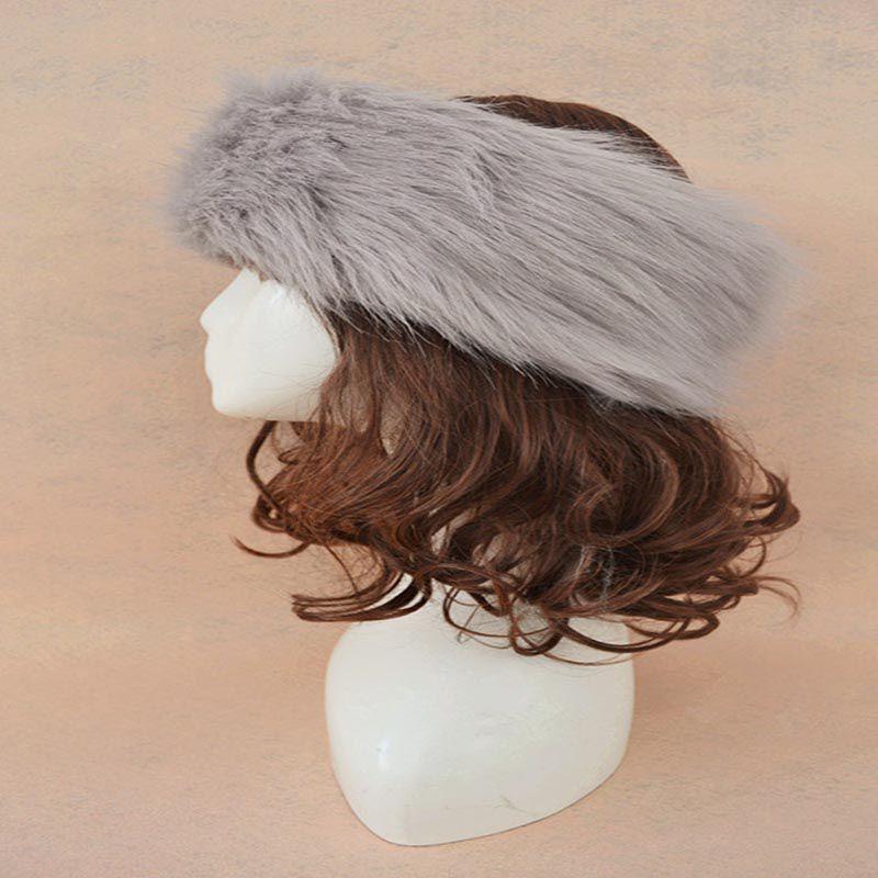Stylish Women Lady Russian Fluffy Faux Fox Fur Hat Headband For Winter Comfort
