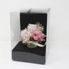 A&K Preserved Flowers (Pink, Clear Case with Vase) Rose Neige Flower Arrangement (Gift/Present/Mother's Day)