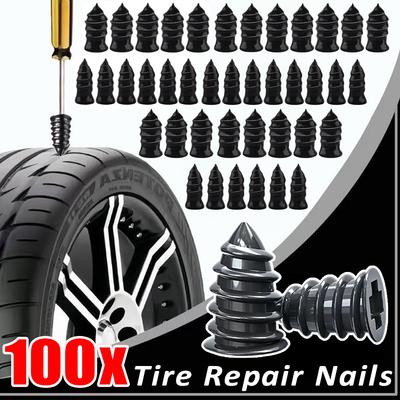 10-100Pcs Emergency Tire Puncture Repair Nails Universal Car Motorcycle Bike Vacuum Tyre Repair Nail Quick Fix Tool Kit