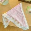 Double-use Triangle Headscarf Lace Trim Hair Scarf Early Spring Butt Curtain Small Apron A-Line Half Skirt Fashion Ins Style Stacked Short Skirts