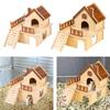 Wood Hamster Out Small Animal Activity Toy Pet Supplies Hut Habitat for Syrian Hamsters