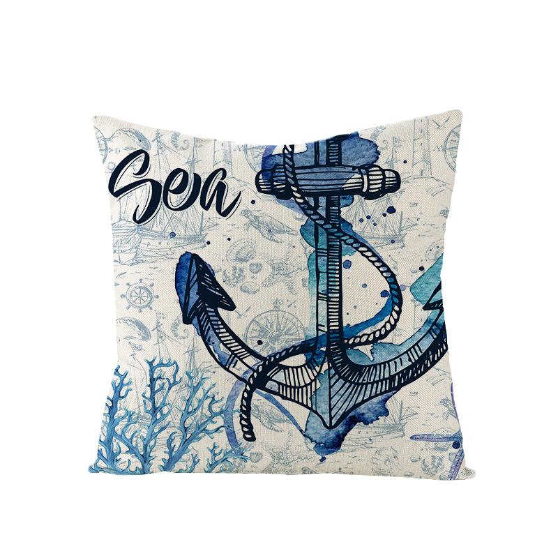 

Скандинавский Ретро Полиэстер С Принтом Наволочка Синий Якорь Животное Диванная Подушка Наволочка Предметы Домашнего Обихода 45 * 45Cm (excluding pillow core)
