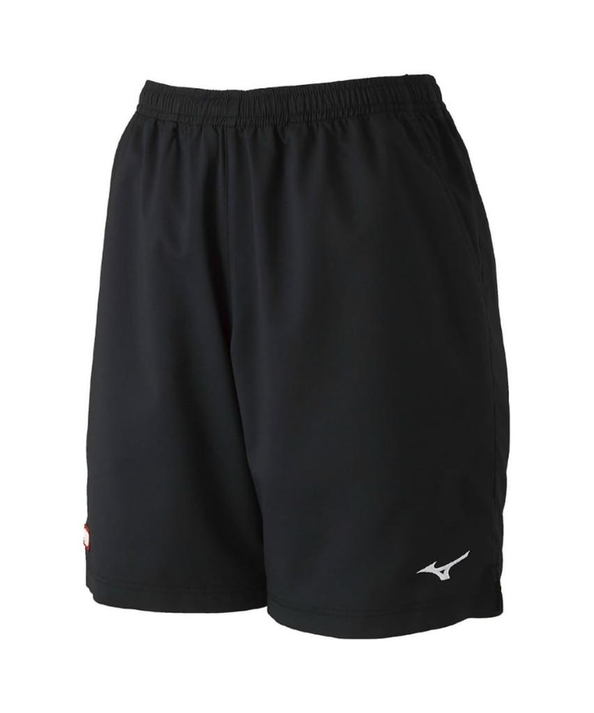 Mizuno Table Tennis Game JTTA Size XS Pants, Standard, Moisture-Wicking, Quick-Drying, Certified, 82JB9002, Men's, Black,