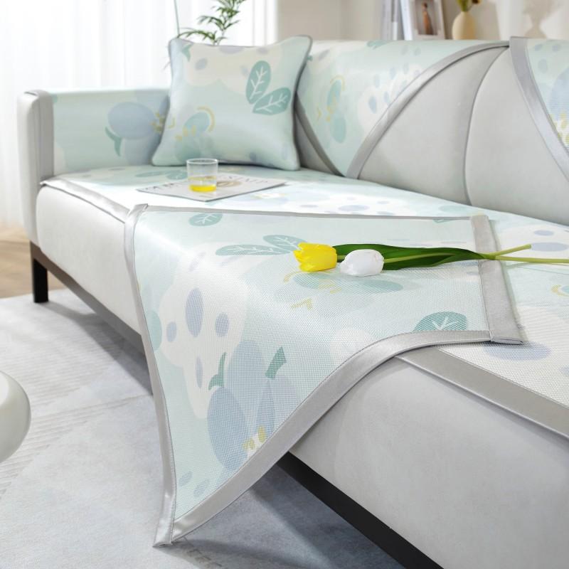 

Чехол для дивана из ледяного шелка, летняя крутая подушка для дивана, стиль Ins, нескользящий чехол для дивана-полотенца для мебели для гостиной, защитные чехлы 60x60cm 1pc A