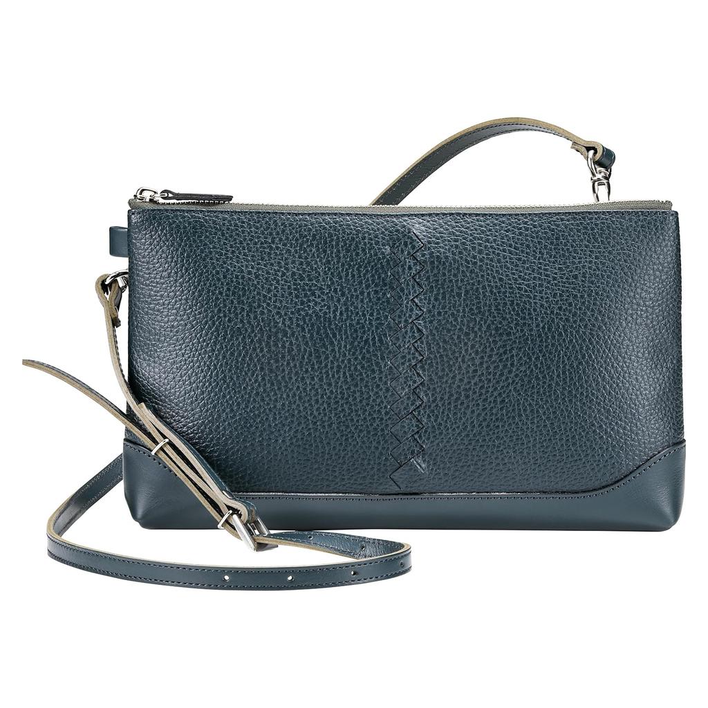 YOUTA LIZARDELK Leather Sacoche, Made in Japan with Synthetic Leather, Green