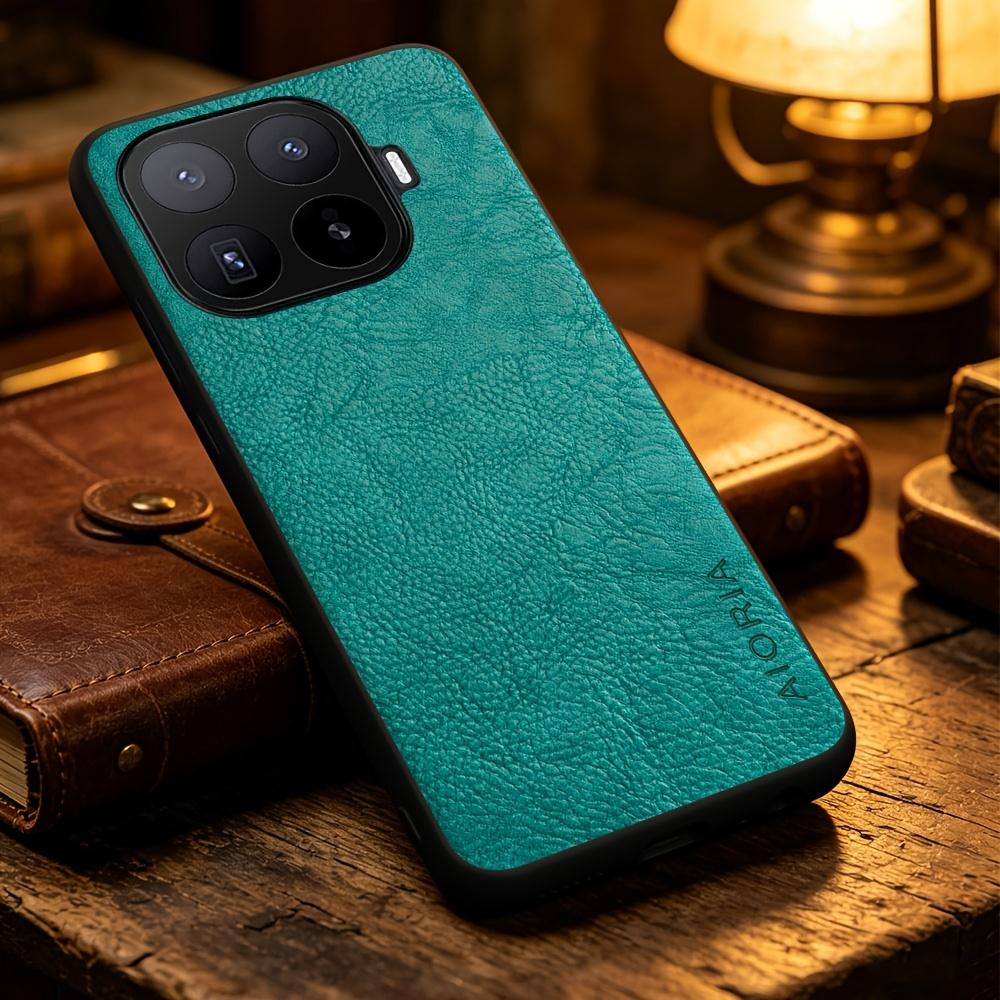 Phone Case - Solid Color Faux Leather Phone Case for Xiaomi 17T Pro Smart Precise Camera Hole Positions And Business Faux