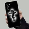 Orthodox Cross Icon Phone Case For Samsung Galaxy A13,A21s,A22,A31,A32,A52,A53,A71,A80,Soft Black Shell