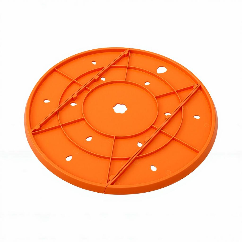 2PCS Round Planter Insert 13 Inch Plastic Plant Pot Filler Insert with Drainage Holes for Gardening Orange