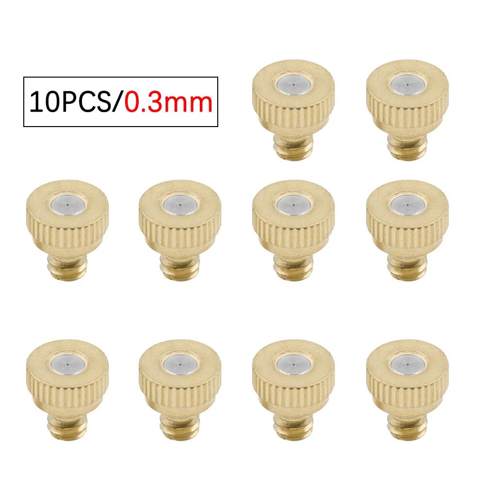 10PCS Atomizing Nozzle 3/16" Fog Spray Cooling Water System Accessories Garden Nebulizer Misting Sprayer 0.1/0.2/0.3/0.4/0.5mm