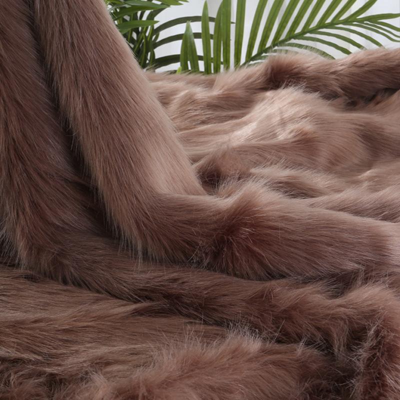 100*170cm Imitation Fox Fur Fabric 5cm Long Artificial Fur Plush Fabric For Diy Carpet Jewelry Phone Counter Cover Photo Props