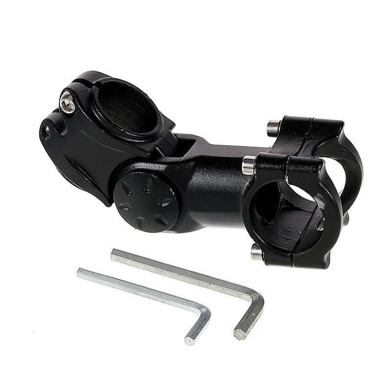 28.6Mm 31.8Mm Bike Stem Aluminum Alloy Adjustable Angle Adjustable Bike Stem Black For 28.6Mm Front Fork Tube, 31.8Mm Handle