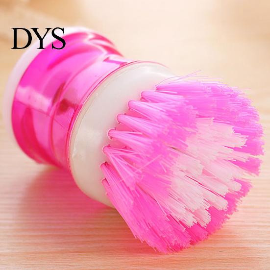 Dish Brush with Soap Dispenser Cleaning Plastic Dishwashing Good Grip Pot Household Supplies