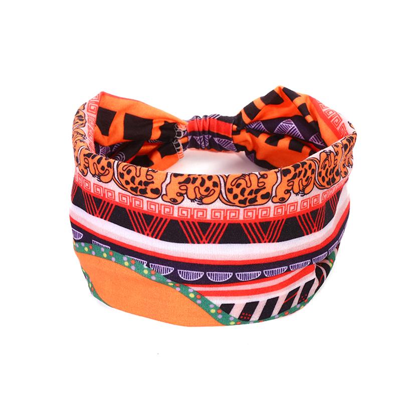 

Модная хлопковая эластичная повязка на голову с африканским узором и принтом в виде крученой резинки для волос, широкие повязки для волос, бандана, тюрбан, повязка на голову A5