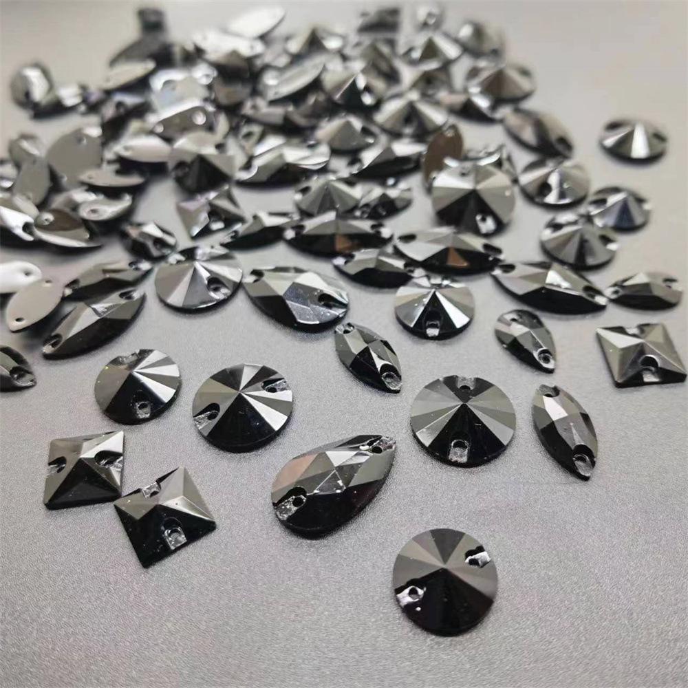 Red Resin Shiny Glass Rhinestone Stickers: Mixed Style Sewing Accents for Dancewear