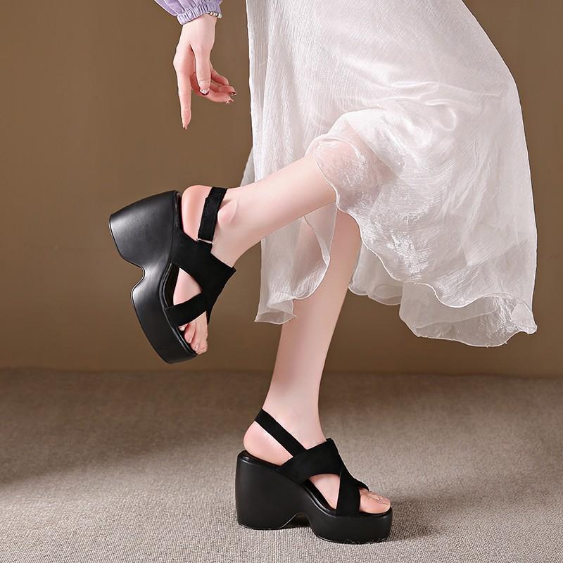 Fashion Wedges Platform Sandals Women Shoes Summer 2025 New Designer High Heels Woman Casual Shoes Elegant Dress Pumps Sandalias Mujer