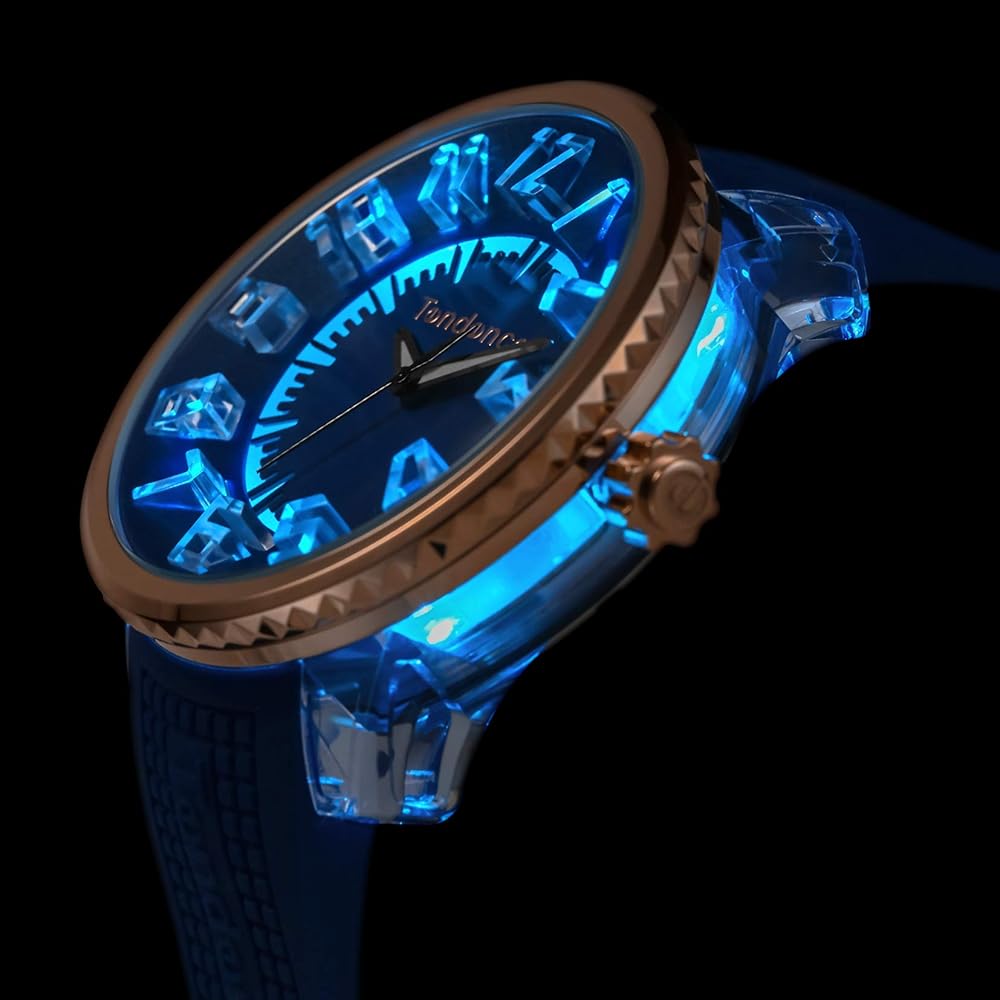 Tendence FLASH 51mm Men's Watch TY532004, Blue Dial, Stainless Steel, Mineral Glass, Quartz Movement [Parallel Import]