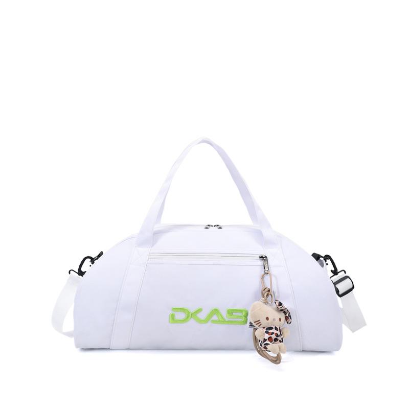 

Женская модная спортивная сумка для тренировок, сумка для фитнеса и йоги для студента колледжа, средней школы, школьное хранение, багажная сумка большой вместимости with pendant белый