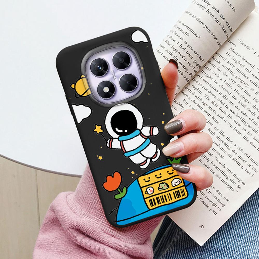 Space Astronaut Star Pattern Shockproof Phone Case For Xiaomi Redmi Note 15 Pro 5G 15C Silicone Soft Camera Protection TPU Cover