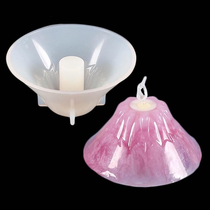 Resin Casting Candle Holder Silicone Mold Little Volcano Mirror Mold Suitable for Epoxy Candle Holder Family Table Decor