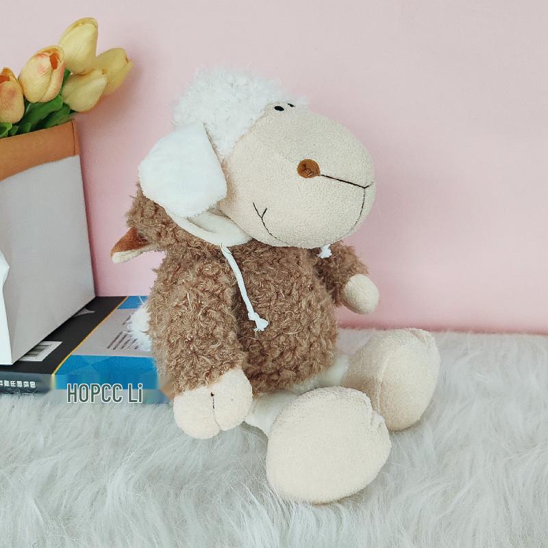 Cartoon Little Sheep Plush Toy - Cute and Silly Super Sheep Doll Pillow for Valentine's Day or Birthday Gift