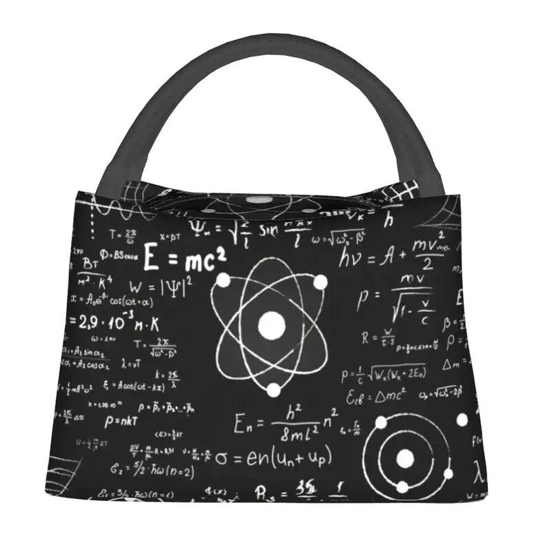 Custom Geek Math Teacher Lunch Bag Women Warm Cooler Insulated Lunch Box for Office Travel