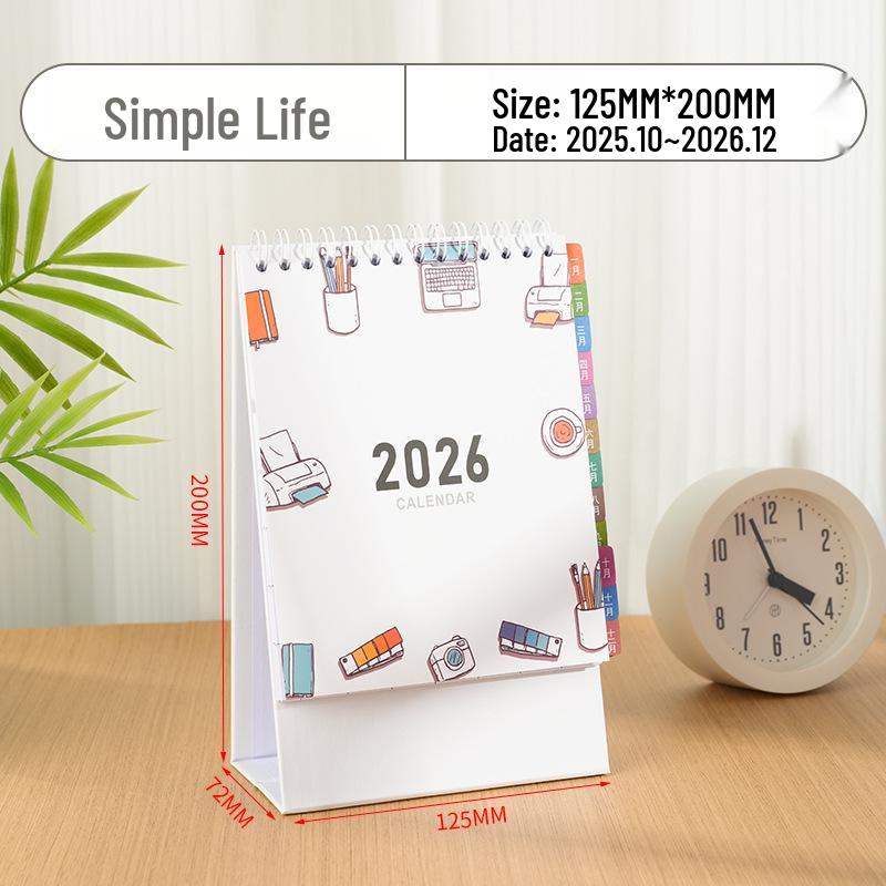 2026 Year of the Horse Wooden Desk Calendar with Custom Logo - Unique Punch Card Design for Business Office