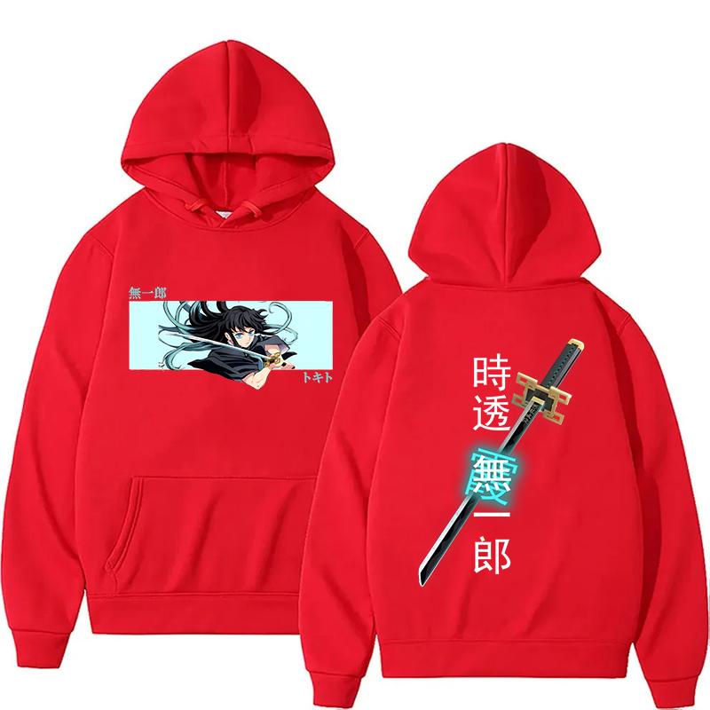 Anime Tokitou Muichirou Printed Hoodie Women Men Autumn Winter Warm Sweatshirt  Harajuku Streetwear Long Sleeve Tops