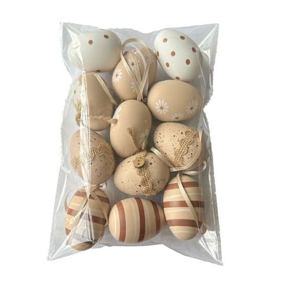 12 szt. Wielokolorowe Plastikowe Pisanki DIY Zabawka do Malowania Jajek dla do Domu Zajęcia dla Dzieci Materiały na Przyjęcie Wielkanocne