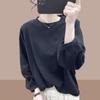 Women S Long Sleeve T Shirt Lantern Sleeve Loose Fit Casual Vintage Pleated Top