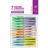 Pinces à linge - Couleurs Pastel - 2,5 cm - 24 pcs - Multicolore - Accessoire créatif