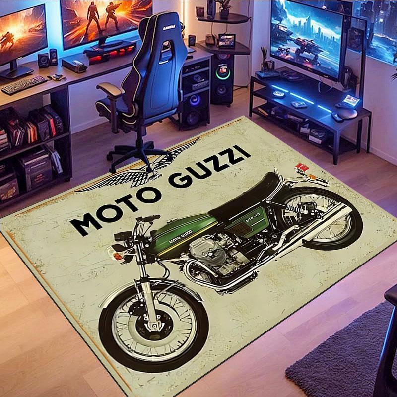 Moto Guzzi Patterned Rug, suitable for living room, bedroom, game room, computer room and home décor.