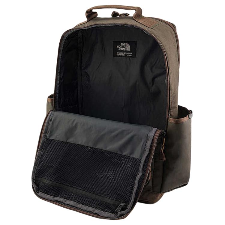 The North Face 22L Casual Fashion Zipper Closure Backpack Outdoor Bag Unisex Backpack Brown NF0A8BK4