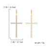 Zirkonkristall Kreuz Ohrringe Gothic Ohr Accessoire Personalisierter Kruzifix Hängeohrring Geschenk