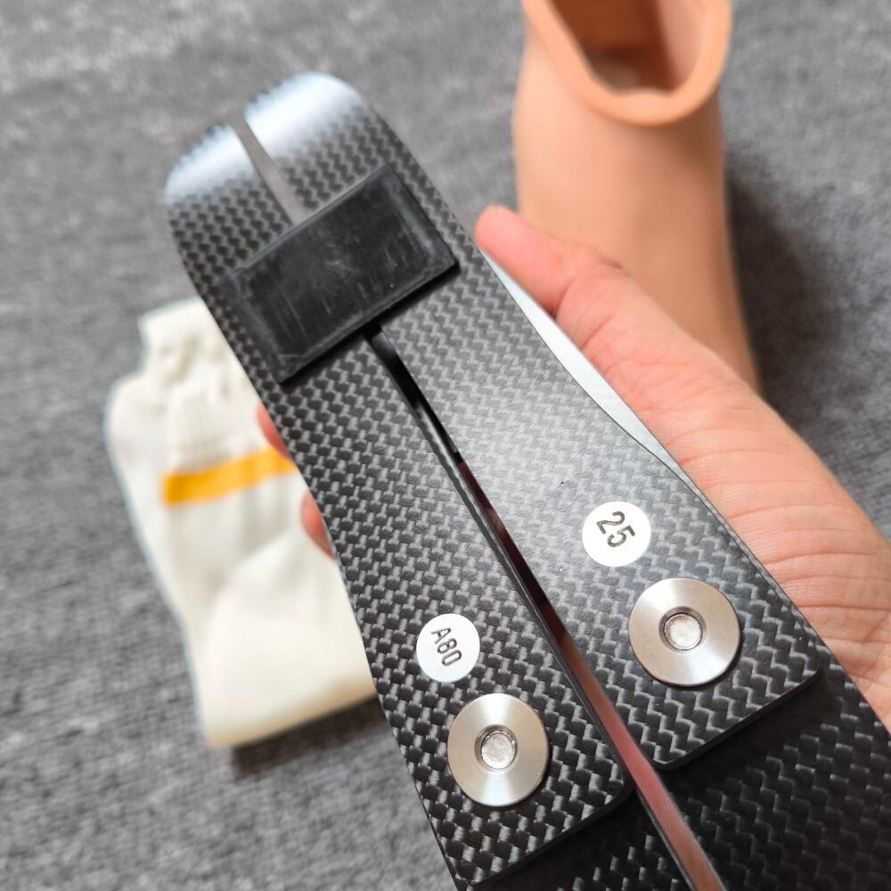 Carbon Fiber Prosthetic Foot Set - Foot Shell, Cover Sock & High-Density Foot