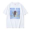 Rolig Sid På Mitt Ansikte Meme Förbannad Slatthjort Grafisk T-shirt Unisex Unisex Hög Kvalitet Sommar Vintage T-shirt Överdimensionerad Bomulls T-shirt