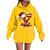 Women's Casual Comfortable Long-Sleeved Christmas Letter-Printed Warm Hooded Crew-Neck Sweatshirt