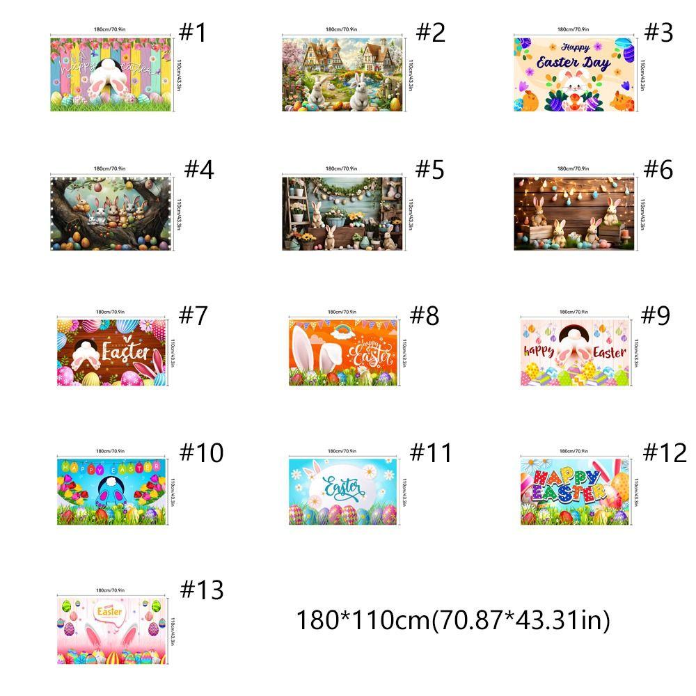 Colorful Easter Photography Backdrop Celebrate Poster Props Easter Photo Banner  Home Party Decor