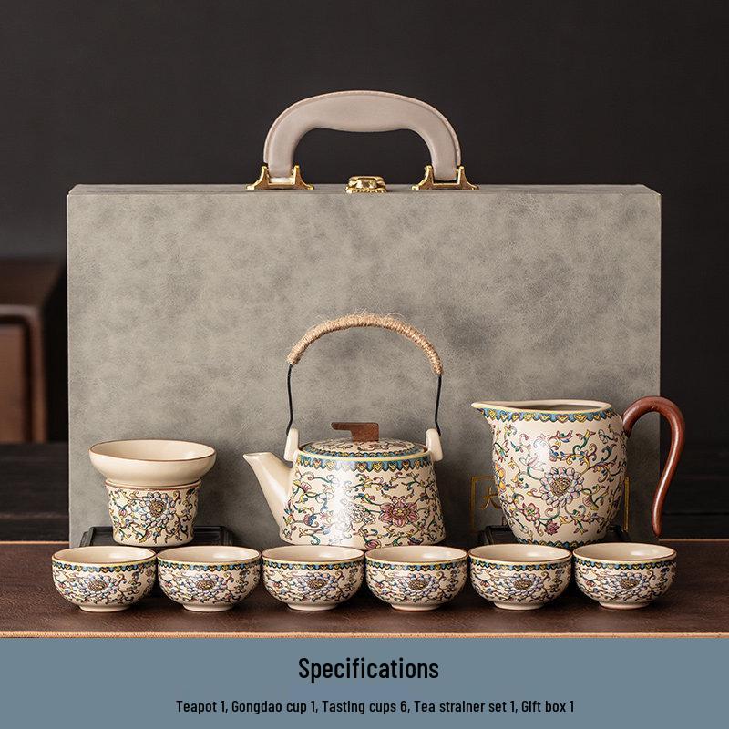 Luxury Ru Kiln Ceramic Tea Set