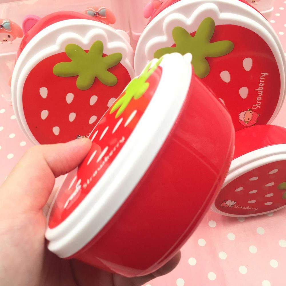 4 pezzi Portapranzo per bambini portatile Cartone animato Fragola Pranzo Bento Box Insalata Frutta Contenitore per alimenti Scuola Microonde Bento Box
