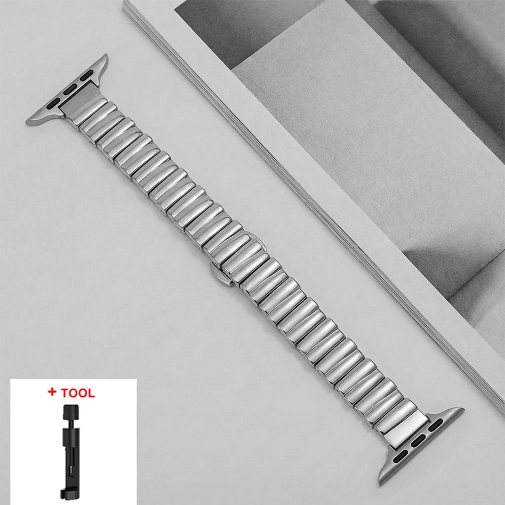 Irregular Metal Strap For Apple Watch Ultra3 49mm 38 40 41 42 44 45 46mm Luxury Stainless Steel Strap For iWatch 11 10 9 8 7 SE3