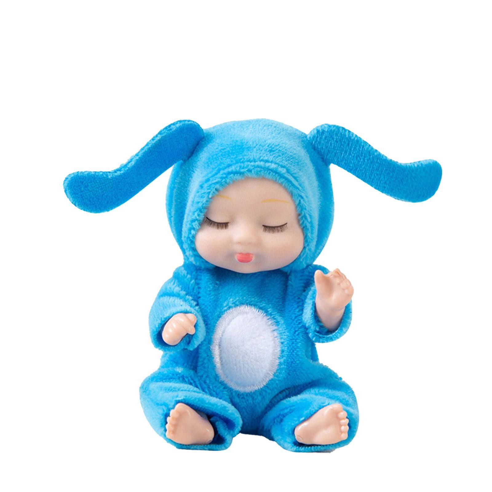 

4-дюймовые куклы-младенцы, набор из 6 предметов, реалистичные игрушки-куклы с милой одеждой для кукол ручной работы, подходящие для детей от 3 лет и старше One Size
