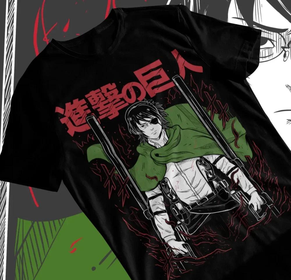 Anime Hange Zoe Soldier Attack On Titan Black TShirt S
