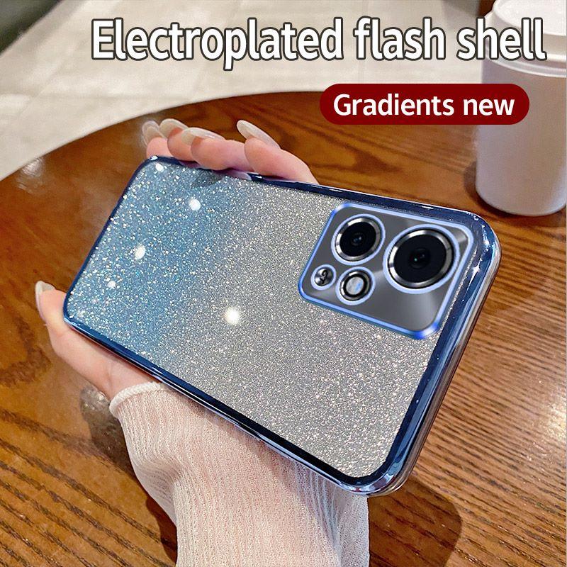 For Honor 90 GT Case Honor MAG-AN00 Phone Case Shiny Glitter Plating Silicone Camera Lens Soft Back Cover