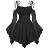 Rochie Corset Colorată Femei Decolteu Bardot cu Buzunare, Boemă pentru Petrecerea de Halloween