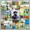 50 Monet Art Stickers: Creative Personality Stationery for Journals